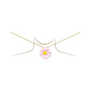 Pretty In Pink Flower Necklace Adjustable Length NWT